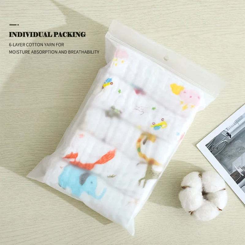 5-Piece 6-Layer Muslin Baby Towel Set