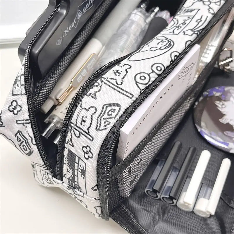 **Cute Capybara Large Pencil Case**