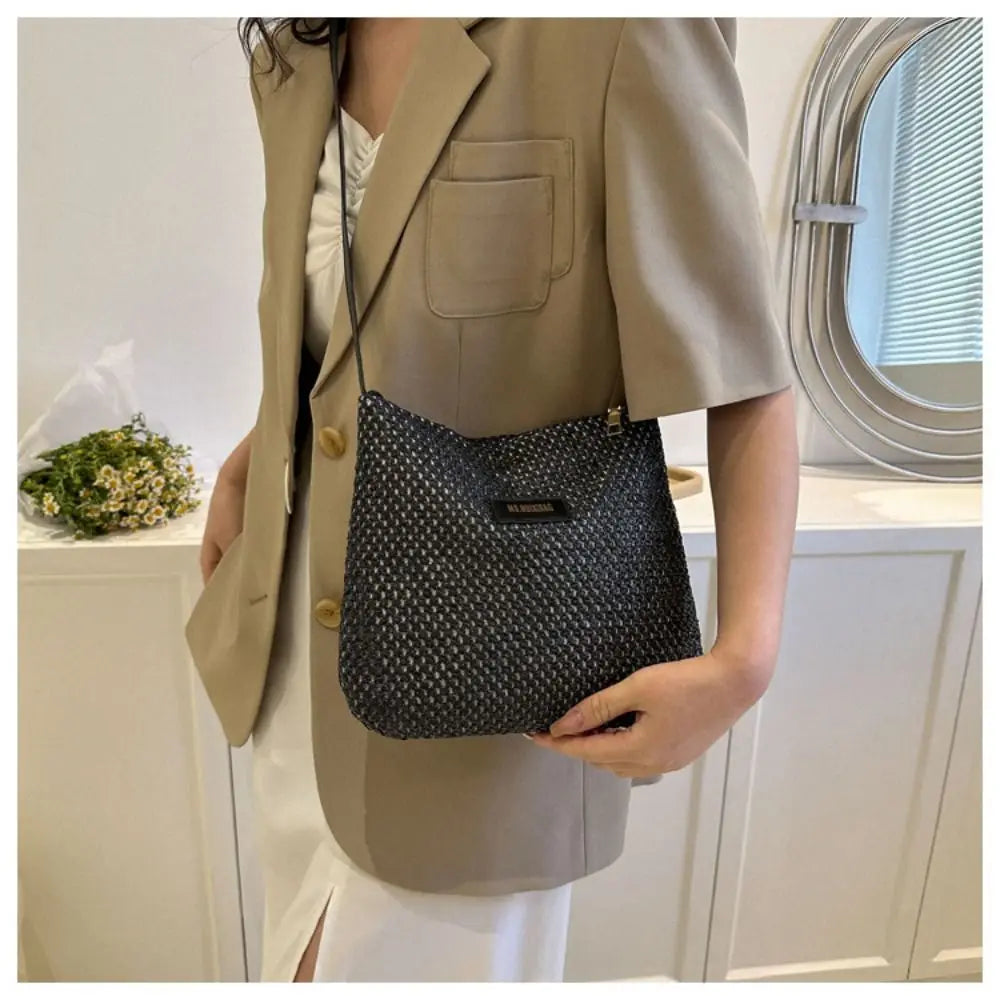 Women's Summer Straw Crossbody Bag