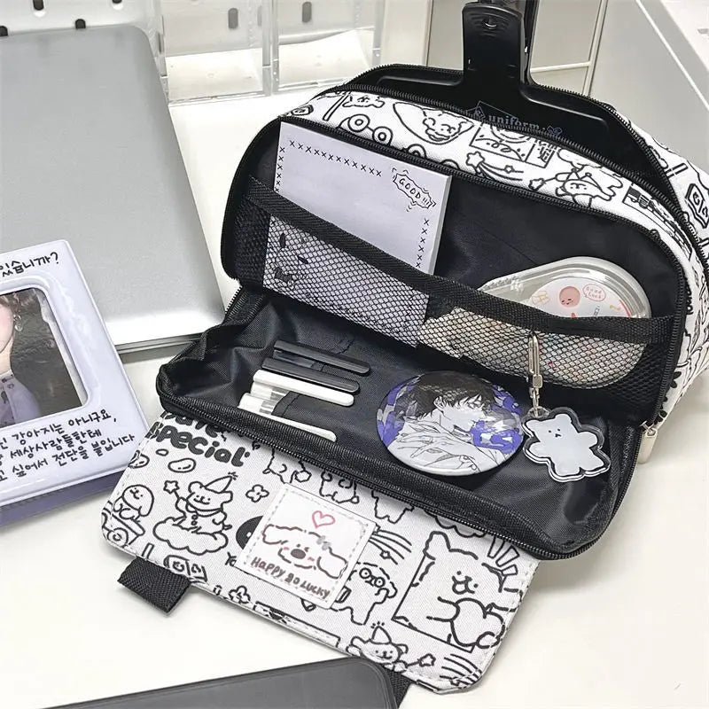 **Cute Capybara Large Pencil Case**