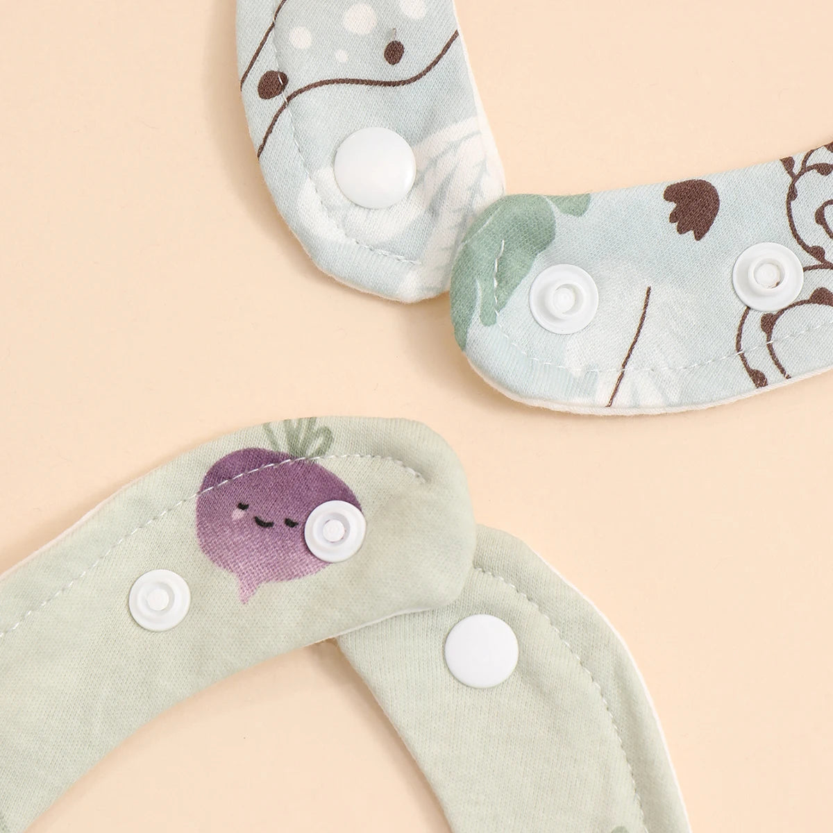 4-Piece Adjustable Cotton Baby Bib Set