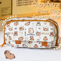 **Cute Capybara Large Pencil Case**