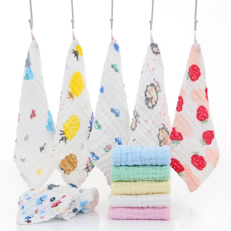 5-Piece 6-Layer Muslin Baby Towel Set