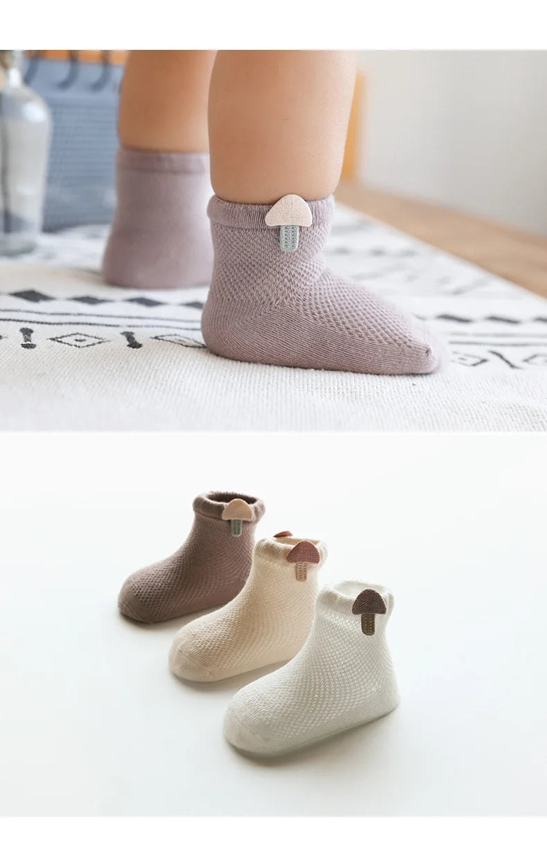 3-Pair Baby Mesh Summer Socks Set