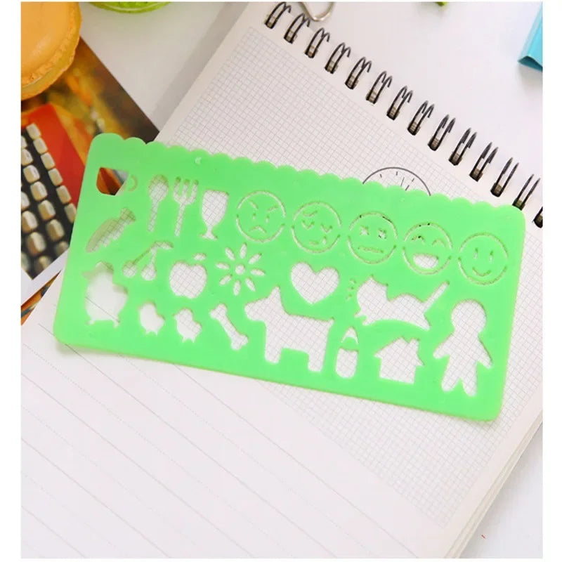 4-Piece Candy Color Drawing Ruler Set