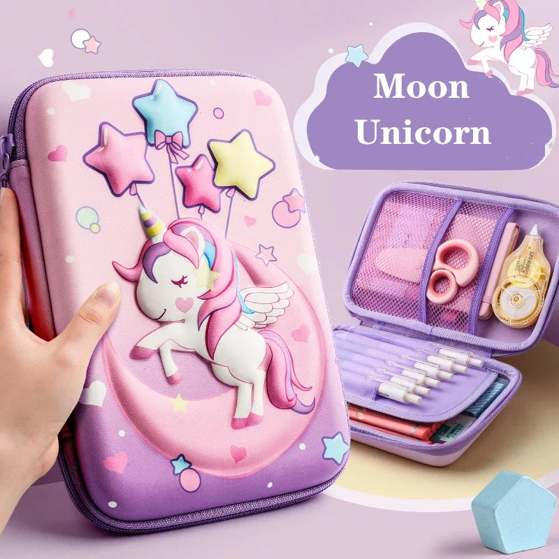 3D EVA Unicorn Pencil Case