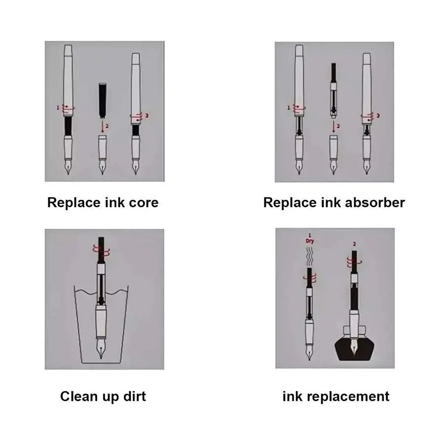 Retro Metal Fountain Pen Set (1–100 Pieces)