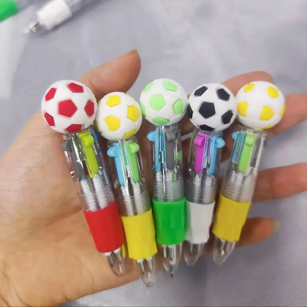 5-Piece Football 4-Color Ballpoint Pen Set