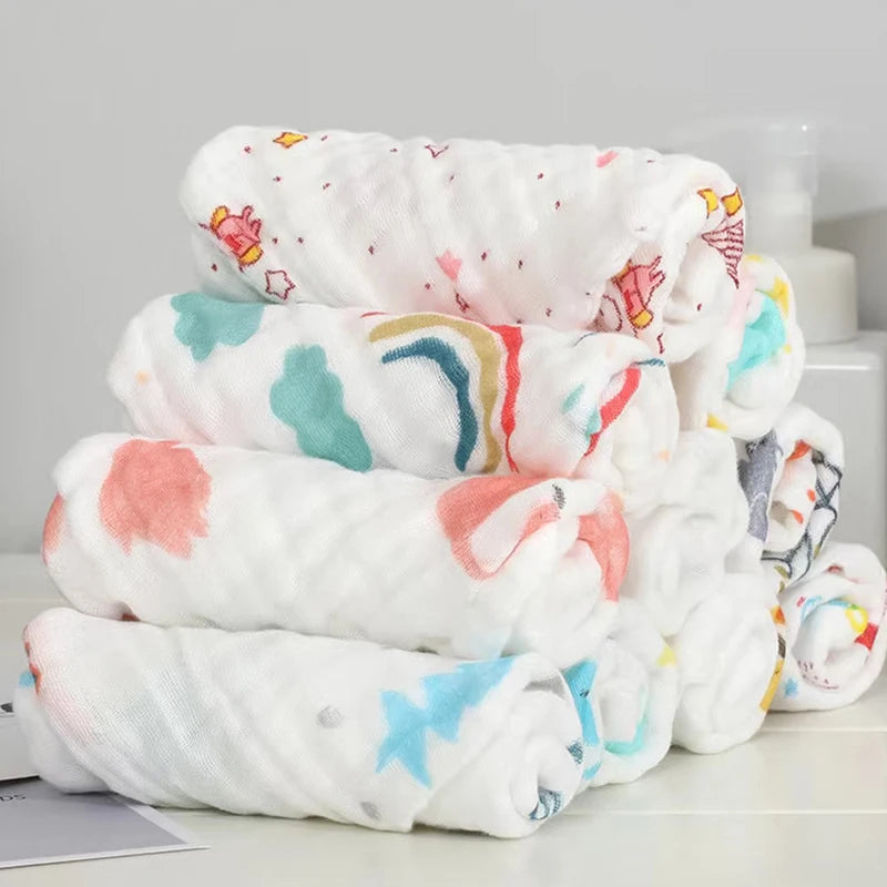 5-Piece 6-Layer Muslin Baby Towel Set
