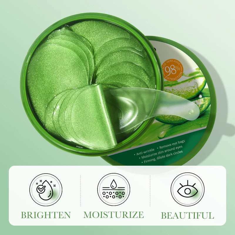 60-Piece Aloe Vera Collagen Eye Mask Set