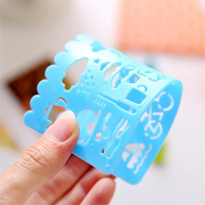 4-Piece Candy Color Drawing Ruler Set