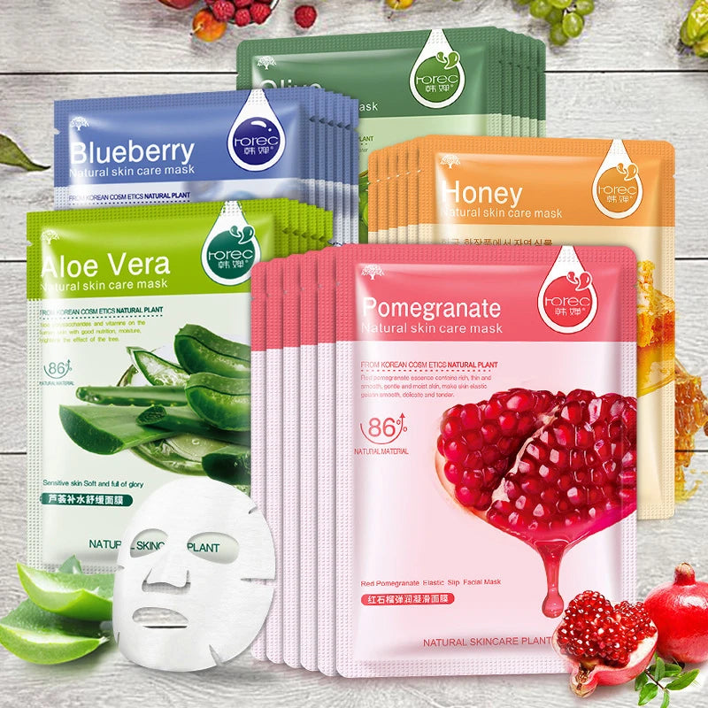30-Piece Fresh Fruit Hydrating Face Mask Set