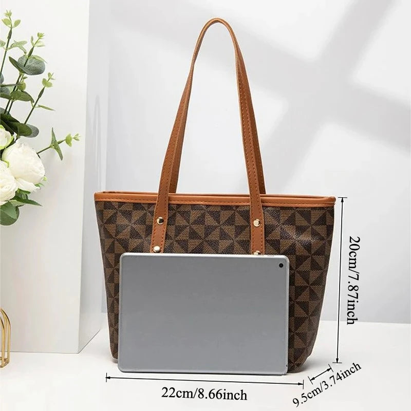 Women's Large Capacity PU Leather Tote Bag
