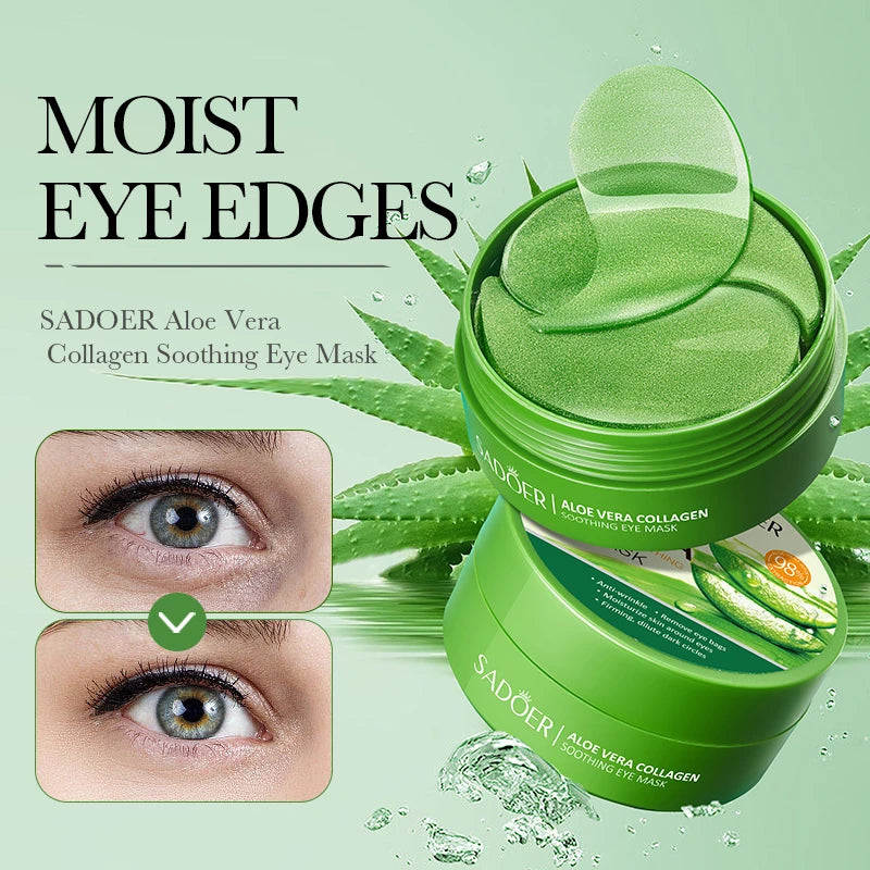 60-Piece Aloe Vera Collagen Eye Mask Set