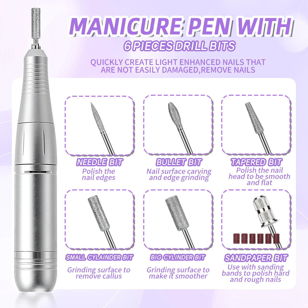 45000 RPM Rechargeable Electric Nail Drill