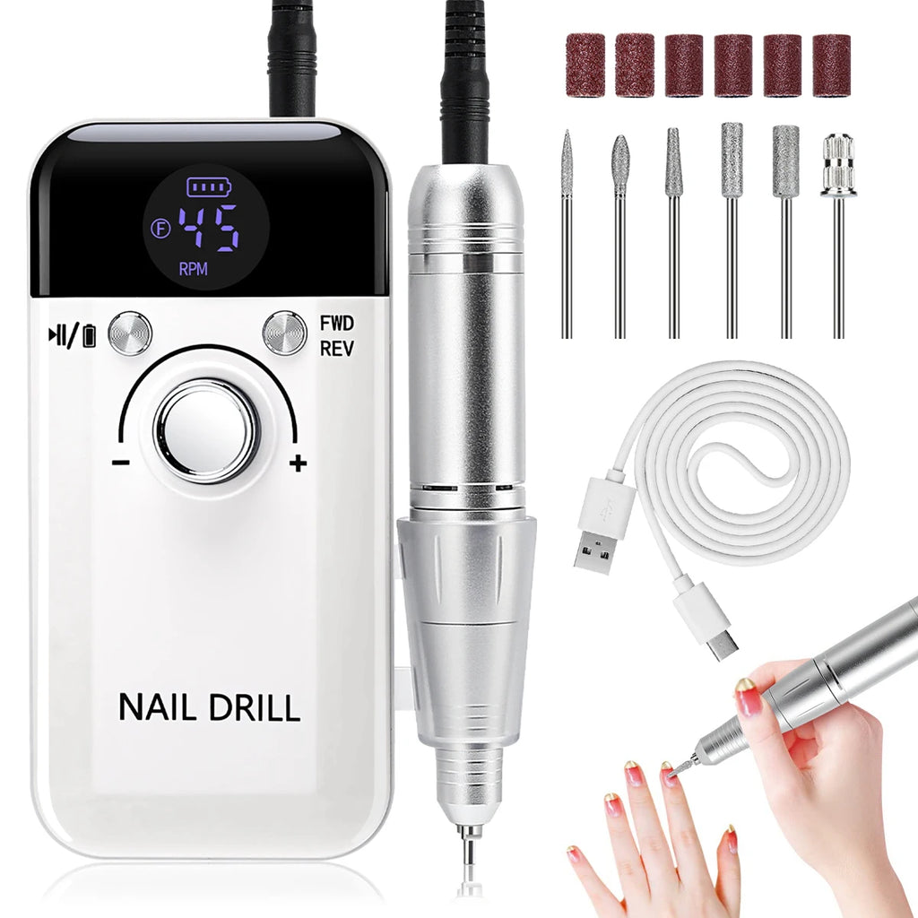 45000 RPM Rechargeable Electric Nail Drill