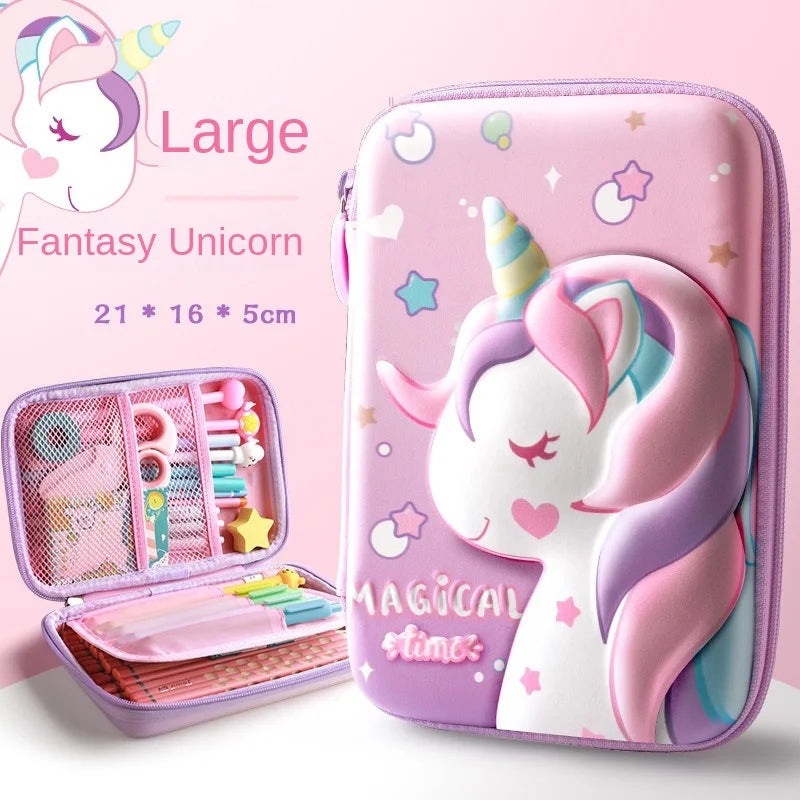 3D EVA Unicorn Pencil Case