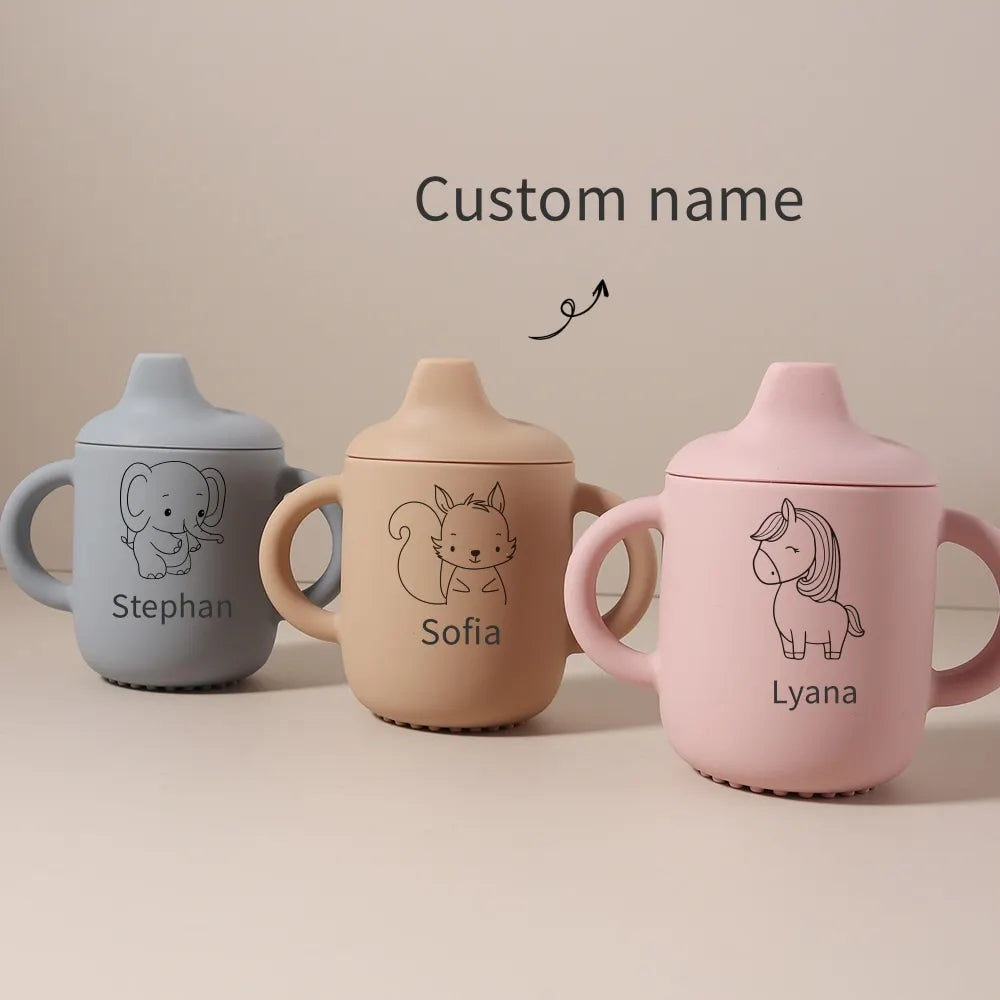 Personalized Silicone Baby Sippy Cup