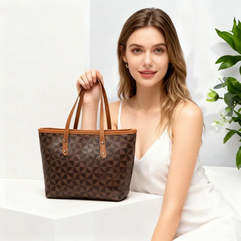 Women's Large Capacity PU Leather Tote Bag