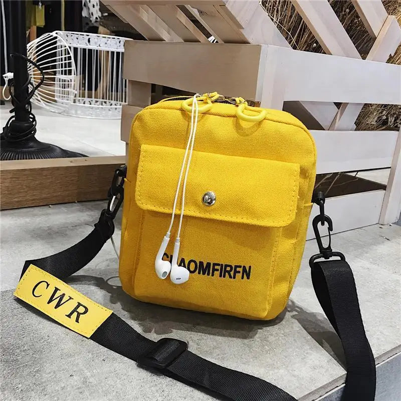 **Small Canvas Crossbody Bag**
