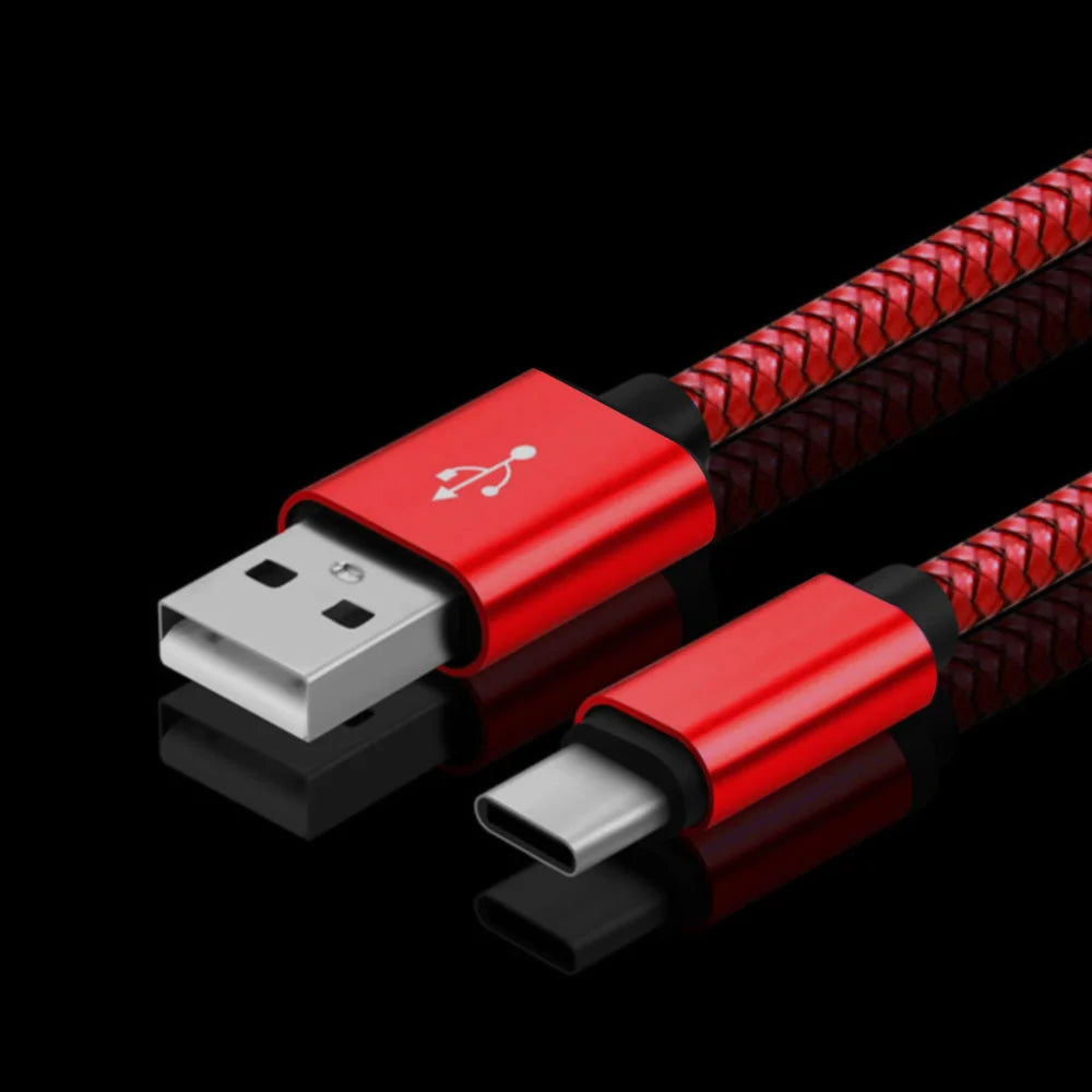 كابل شحن USB-A مضفر بقوة 12 واط إلى USB-C