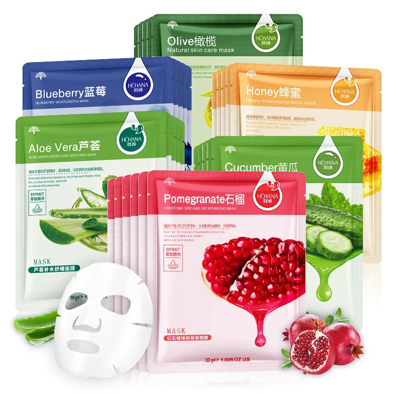 30-Piece Fresh Fruit Hydrating Face Mask Set