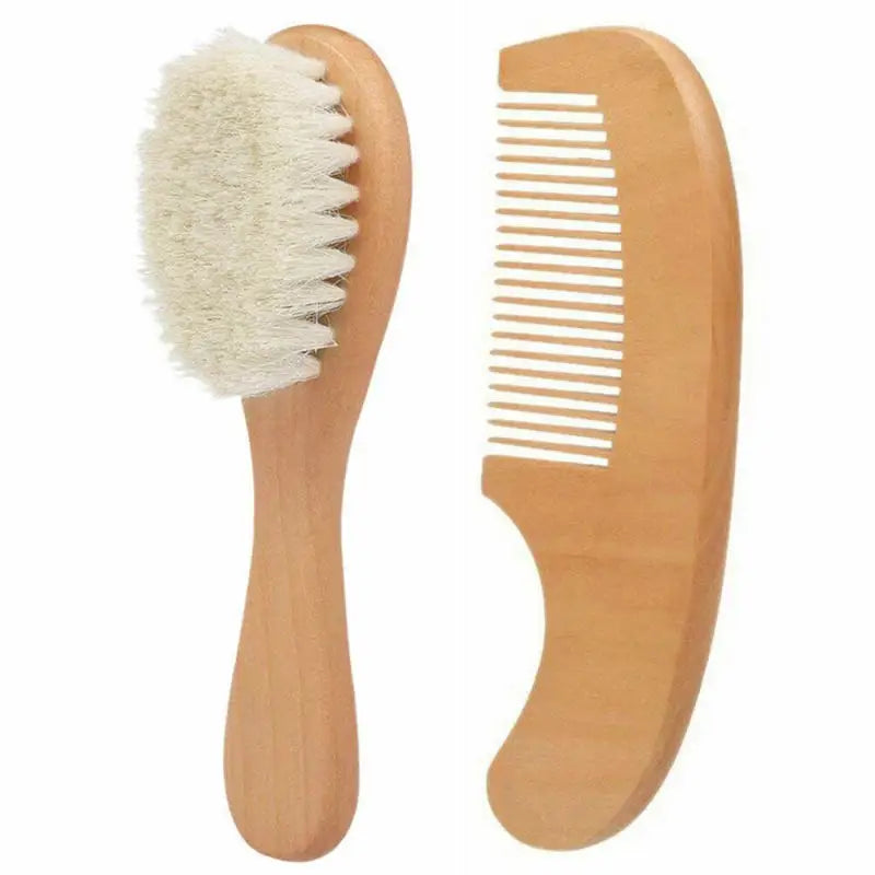 Newborn Baby Wooden Brush & Comb Set